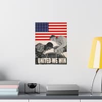 9069122136103955542_2048.jpeg United We Win - War Manpower Commission - Howard Liberman (1943) - Patriotic WWII Poster Print