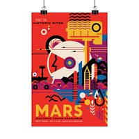 9138615443992189006_2048.jpeg Mars - Multiple Tours Available - NASA Travel Ad (2018) - Space Age Poster Print
