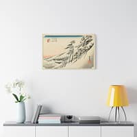 9222736960380477001_2048.jpeg Kameyama, Clear Weather After Snow - Utagawa Hiroshige (c. 1832-33) - Japanese Woodblock Canvas Print