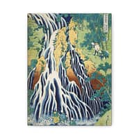 9288513605173113618_2048.jpeg Pilgrims at Kirifuri Waterfall on Mount Kurokami in Shimotsuke Province - Katsushika Hokusai (c. 1831-32) - Japanese Woodblock Canvas Print