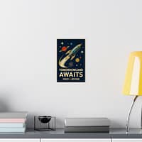 9335012006814303470_2048.jpeg Tomorrowland Awaits, Space & Beyond – LUNE Original – Space Age Poster Print