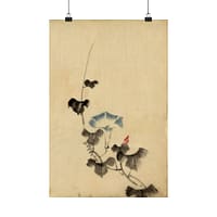9535242832954534505_2048.jpeg Blue Blossom of Morning Glory on Vine - Katsushika Hokusai (1830) - Japanese Woodblock Poster Print