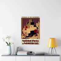 9823550602609331628_2048.jpeg Pueblos of the Southwest: National Parks & Monuments – Works Progress Administration (c. 1930s) – Vintage Travel Poster Print