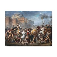 10792201329587022000_2048.jpeg The Intervention of the Sabine Women - Jacques-Louis David (1799) - Classical Canvas Print