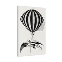 11328759391450205964_2048.jpeg Aerialist with Wings and Balloon (1870) - Vintage Art Canvas Print