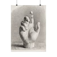 13246902318651797425_2048.jpeg A Hand, Drawn After Plaster - Dankvart Dreyer (1833) - Vintage Art Poster Print