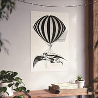 14388141425892679862_2048.jpeg Aerialist with Wings and Balloon (1870) - Vintage Art Poster Print