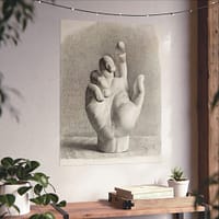 704434501093632457_2048.jpeg A Hand, Drawn After Plaster - Dankvart Dreyer (1833) - Vintage Art Poster Print