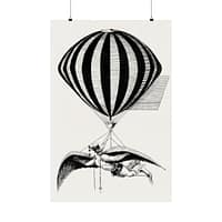 8385725271103073082_2048.jpeg Aerialist with Wings and Balloon (1870) - Vintage Art Poster Print