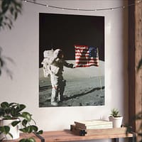 10067328848571281899_2048.jpeg Astronaut Eugene A. Cernan on the Moon - Apollo 17 Mission - NASA (1972) - Space Age Poster Print