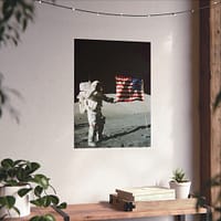 12490453541652801234_2048.jpeg Astronaut Eugene A. Cernan on the Moon - Apollo 17 Mission - NASA (1972) - Space Age Poster Print