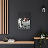 12592201973813568651_2048.jpeg Astronaut Eugene A. Cernan on the Moon - Apollo 17 Mission - NASA (1972) - Space Age Canvas Print