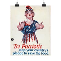 14302684690510058976_2048.jpeg Be Patriotic - Sign Your Country's Pledge to Save the Food - Paul Stahr (1918) - Patriotic WWI Poster Print
