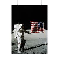 14556753122005395659_2048.jpeg Astronaut Eugene A. Cernan on the Moon - Apollo 17 Mission - NASA (1972) - Space Age Poster Print