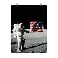 14983356560446402994_2048.jpeg Astronaut Eugene A. Cernan on the Moon - Apollo 17 Mission - NASA (1972) - Space Age Poster Print