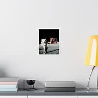 16320794477470366643_2048.jpeg Astronaut Eugene A. Cernan on the Moon - Apollo 17 Mission - NASA (1972) - Space Age Poster Print