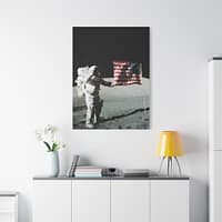 17503009939206535920_2048.jpeg Astronaut Eugene A. Cernan on the Moon - Apollo 17 Mission - NASA (1972) - Space Age Canvas Print