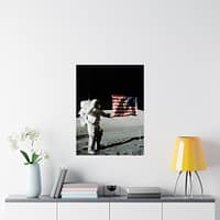 17784081612706656217_2048.jpeg Astronaut Eugene A. Cernan on the Moon - Apollo 17 Mission - NASA (1972) - Space Age Poster Print