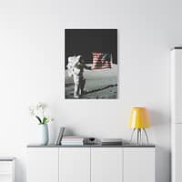 4053966232603495372_2048.jpeg Astronaut Eugene A. Cernan on the Moon - Apollo 17 Mission - NASA (1972) - Space Age Canvas Print