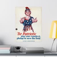 5196196374443168383_2048.jpeg Be Patriotic - Sign Your Country's Pledge to Save the Food - Paul Stahr (1918) - Patriotic WWI Poster Print