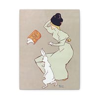 55399919846343737_2048.jpeg Advertisement for a March issue of Harper's New Monthly Magazine - Edward Penfield (c. 1895-1900) - Vintage Art Canvas Print