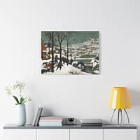 5861058953143695942_2048.jpeg Hunters in the Snow - Pieter Bruegel the Elder (1565) - Renaissance Canvas Print