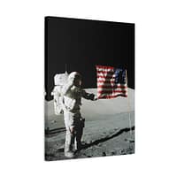 9197347889790570278_2048.jpeg Astronaut Eugene A. Cernan on the Moon - Apollo 17 Mission - NASA (1972) - Space Age Canvas Print