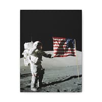 9303952905028193159_2048.jpeg Astronaut Eugene A. Cernan on the Moon - Apollo 17 Mission - NASA (1972) - Space Age Canvas Print