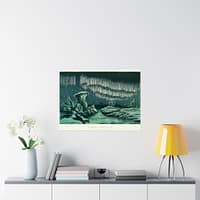 15076031369639727379_2048.jpeg Aurora Borealis in High Latitudes - William MacKenzie’s National Encyclopedia (1891) - Vintage Lithograph Poster Print