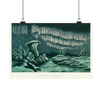 2783589506675670003_2048.jpeg Aurora Borealis in High Latitudes - William MacKenzie’s National Encyclopedia (1891) - Vintage Lithograph Poster Print