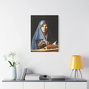 1003601968885360540_2048-1.jpeg Virgin of the Annunciation – Antonello da Messina (1476) – Renaissance Canvas Print