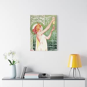 15310819631213437405_2048-1.jpeg Absinthe Robette ad – Henri Privat-Livemont (1896) – Art Nouveau Canvas Print