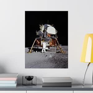 1891083826434836373_2048-1.jpeg Apollo 11 Lunar Lander, Buzz Aldrin on the Moon – NASA Photograph (1969) – Space Age Poster Print