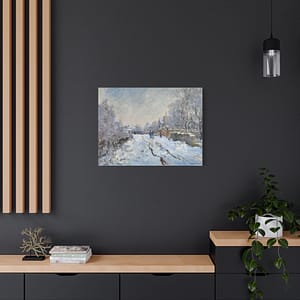 6566939894304653259_2048-1.jpeg Snow at Argenteuil – Claude Monet (1875) – Impressionist Canvas Print