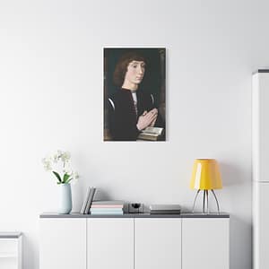 7442614092348606941_2048-1.jpeg Portrait of a Young Man at Prayer – Hans Memling (c. 1485-1490) – Renaissance Canvas Print