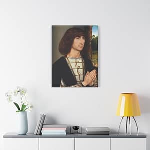 7857482649492164595_2048-1.jpeg Portrait of a Young Man at Prayer – Hans Memling (c. 1485-1490) – Renaissance Canvas Print