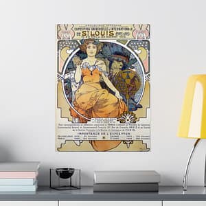 787884816412122510_2048-1.jpeg Exposition Universelle et Internationale de St. Louis – Alphonse Mucha (1904) – Art Nouveau Poster Print