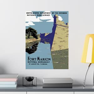 8121036364698951210_2048.jpeg Fort Marion National Monument, St. Augustine Florida – Works Progress Administration (c. 1930s) – Vintage Travel Poster Print
