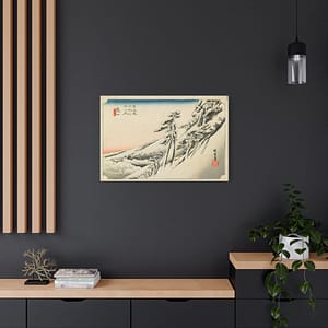 2211129172269397055_2048.jpeg Kameyama, Clear Weather After Snow - Utagawa Hiroshige (c. 1832-33) - Japanese Woodblock Canvas Print