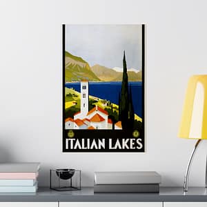10132049886183391157_2048.jpeg Italian Lakes – ENIT Italian National Tourist Board (c. 1930) – Vintage Travel Poster Print