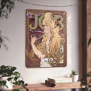 10196412004671075235_2048.jpeg Job Cigarettes ad - Alphonse Mucha (1896) - Art Nouveau Poster Print