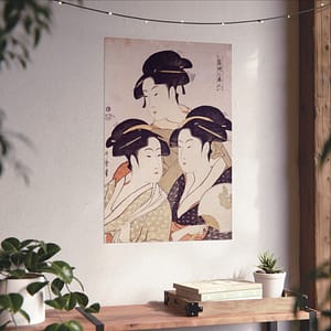 11415897722826555943_2048.jpeg Three Beauties of the Present Day - Kitagawa Utamaro (c. 1792-93) - Japanese Woodblock Poster Print