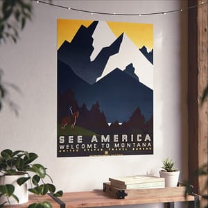 11758422723858108823_2048.jpeg See America: Welcome to Montana – Works Progress Administration (c. 1930s) – Vintage Travel Poster Print