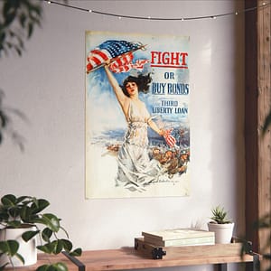 12747186156789246615_2048.jpeg Fight or Buy Bonds - Third Liberty Loan - Howard Chandler Christy (1917) - Patriotic WWI Poster Print