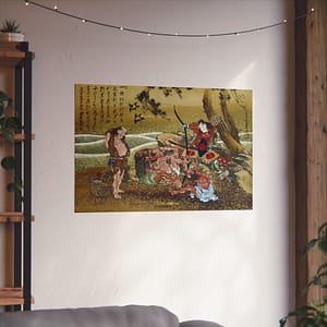 13015110520066487881_2048.jpeg Tametomo and the inhabitants of Onoshima Island – Katsushika Hokusai (1811) – Japanese Woodblock Poster Print