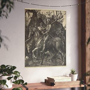 14090434267925326348_2048.jpeg Knight, Death, and the Devil – Albrecht Dürer (1513) – Renaissance Poster Print