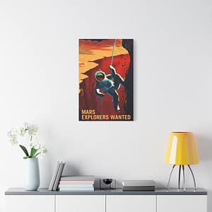 14992408952461164242_2048.jpeg Mars Explorers Wanted – NASA Recruitment Ad – Space Age Canvas Print