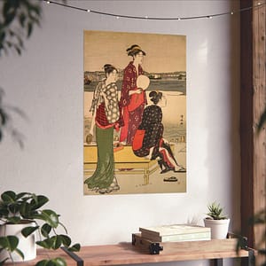 15151488509820070839_2048.jpeg Evening on the Banks of the Sumida River - Torii Kiyonaga (c. 1784-85) - Japanese Woodblock Poster Print