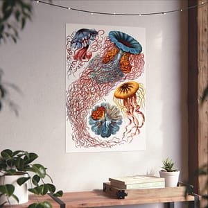 15472282828739932106_2048.jpeg Jellyfish (Discomedusae), Kunstformen der Natur – Ernst Haeckel (1904) – Natural History Poster Print