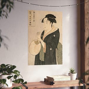 15589484404206396604_2048.jpeg Woman Holding a Fan - Kitagawa Utamaro (c. 1793) - Japanese Woodblock Poster Print